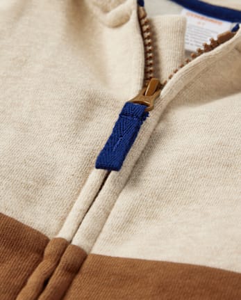 Boys Colorblock Zip Up Hoodie - Dino Friends