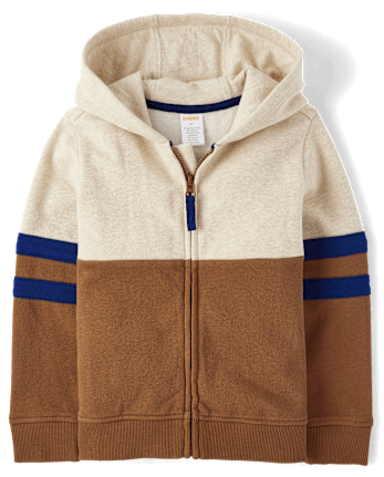 Boys Colorblock Zip Up Hoodie - Dino Friends