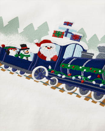 Boys Christmas Train Layered Top - Little Snowflake