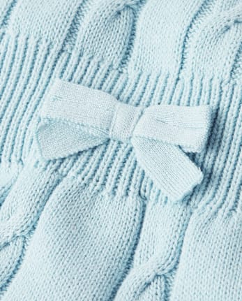 Girls Cable Knit Sweater Dress - Little Snowflake