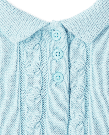 Girls Cable Knit Sweater Dress - Little Snowflake