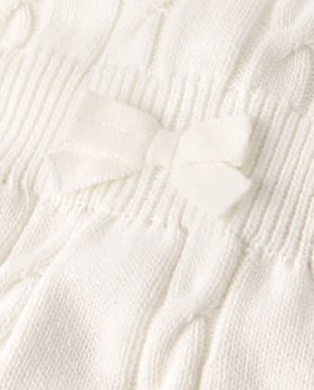 Fille tricot câblé Robe pull - Little Snowflake