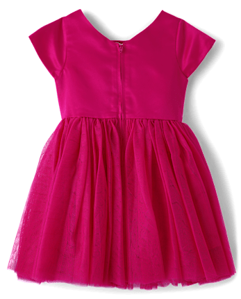 Girls Bow Fit And Flare Dress - All Dressed Up