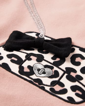 Girls Purse Top - Lil' Leopard