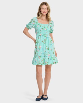 Womens Mommy And Me Floral Tiered Dress - Spring Celebrations