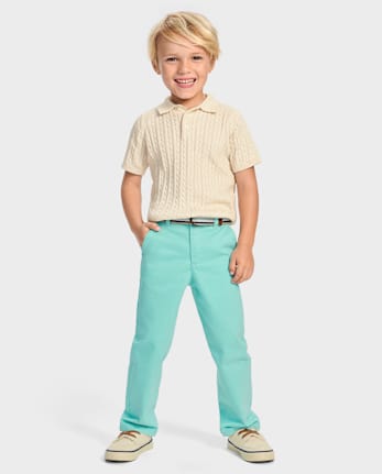 Boys Cable Knit Sweater Polo - Spring Celebrations