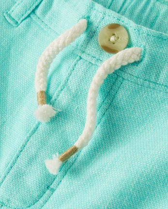 Kids Linen-Blend Pull On Shorts