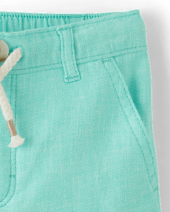 Kids Linen-Blend Pull On Shorts