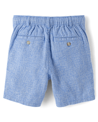 Kids Linen-Blend Pull On Shorts