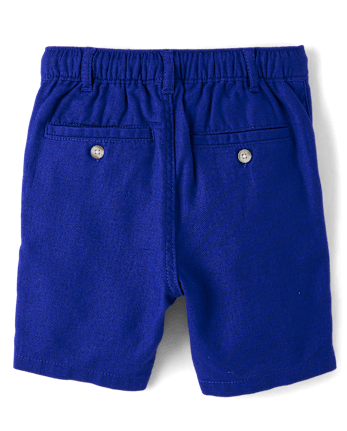 Kids Linen-Blend Pull On Shorts