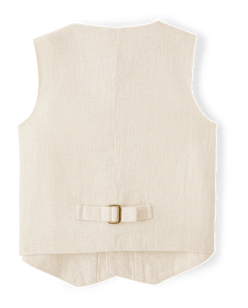 Boys Linen-Blend Vest - Special Occasions