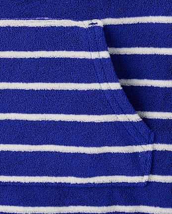 Kids Striped Hooded Cover Up - Swim