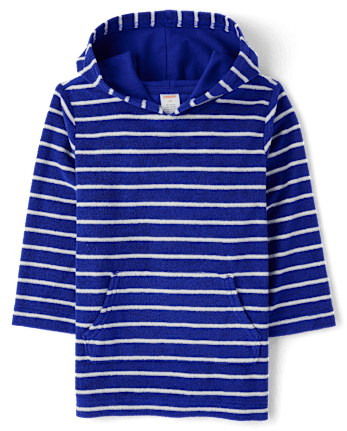 Kids Striped Hooded Cover Up - Swim