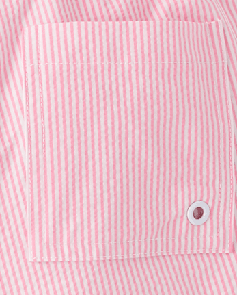 Boys Seersucker Swim Trunks - Swim