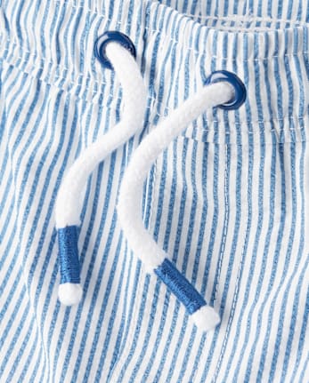Boys Seersucker Swim Trunks - Swim