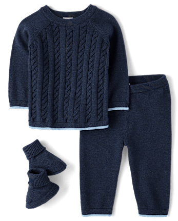 Baby Boys Marled Sweater 3-Piece Outfit Set - Homegrown by Gymboree