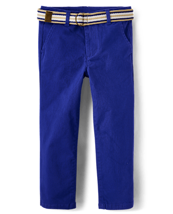 Pantalon chino ceinturé pour garçon - Blue Belle