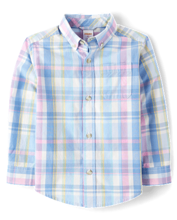 Chemise boutonnée en popeline à carreaux pour garçon - Garden Party