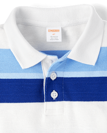 Boys Striped Polo - Blue Belle
