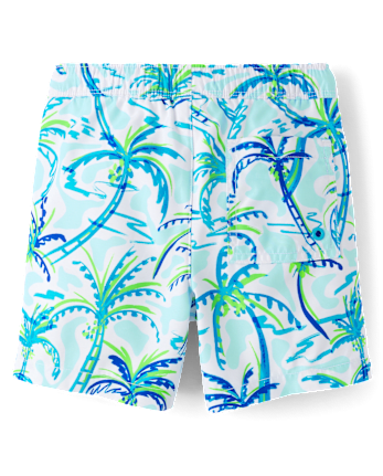 Boys Palm Tree Swim Trunks - Swim