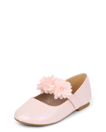 Girls Floral Ballet Flats - Blushing Blooms