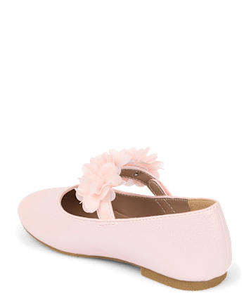 Girls Floral Ballet Flats - Blushing Blooms