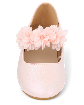 Girls Floral Ballet Flats - Blushing Blooms