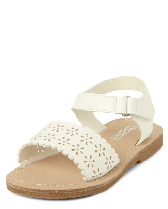 Girls Perforated Sandals - Little Essentials