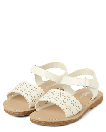 Girls Perforated Sandals - Little Essentials
