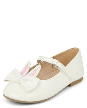 Girls Bunny Bow Ballet Flats - Garden Party