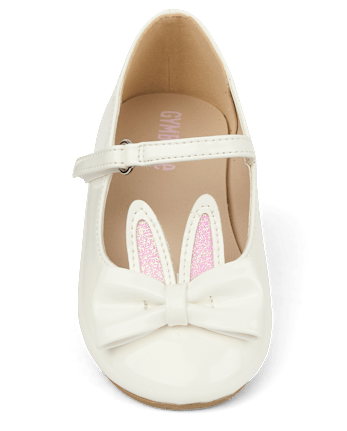 Girls Bunny Bow Ballet Flats - Garden Party