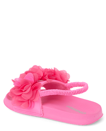 Girls Flower Slides - Swim