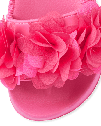 Girls Flower Slides - Swim
