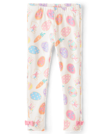 Girls Easter Egg Leggings - Garden Party
