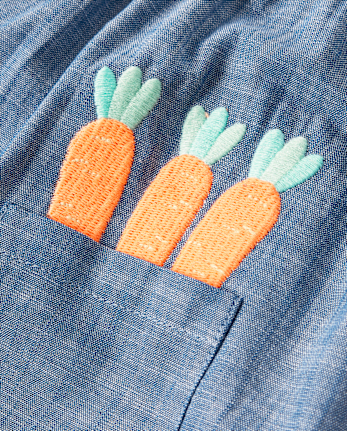 Girls Embroidered Bunny Jumper - Garden Party