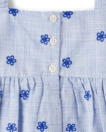 Girls Eyelet Shift Dress - Italian Riviera