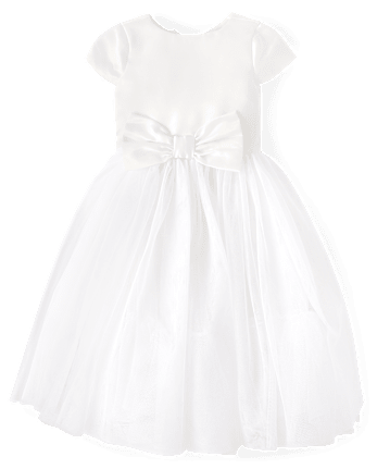 Girls Bow Tulle Dress - Special Occasions