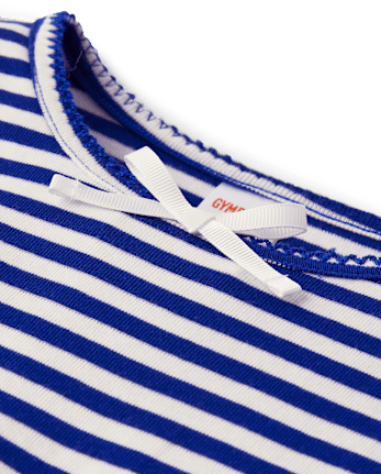 Girls Striped Fit And Flare Dress - Little Essentials