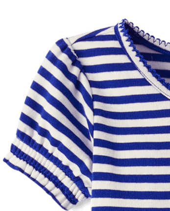 Girls Striped Fit And Flare Dress - Little Essentials