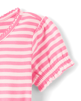 Girls Striped Fit And Flare Dress - Little Essentials