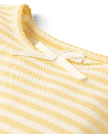 Girls Striped Fit And Flare Dress - Little Essentials