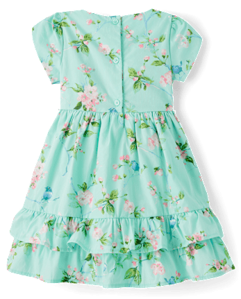 Girls Floral Ruffle Dress - Spring Celebrations
