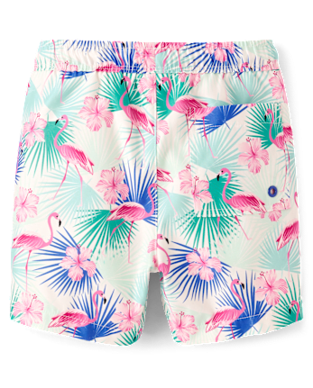 Boys Flamingo Swim Trunks - Swim