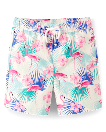 Boys Flamingo Swim Trunks - Swim