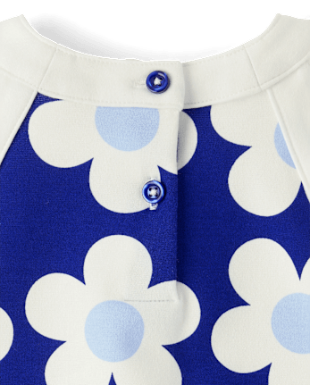 Girls Floral Halter Shift Dress - Blue Belle