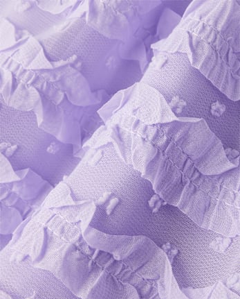Girls Ruffle Skirt - Lavender Fields