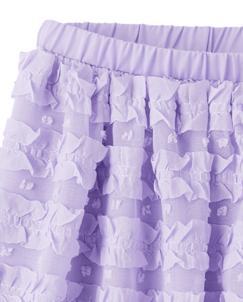 Girls Ruffle Skirt - Lavender Fields