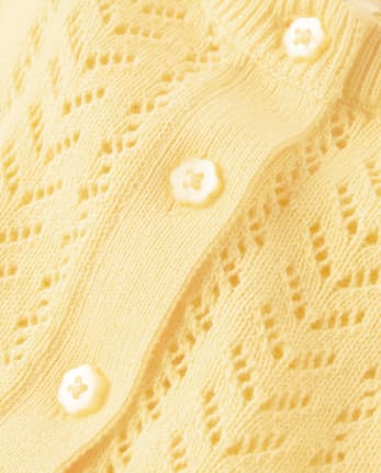 Girls Pointelle Cardigan - Little Essentials