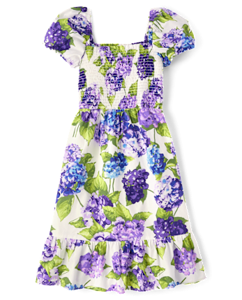 Womens Mommy And Me Floral Tiered Dress - Lavender Fields