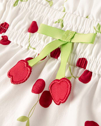 Girls Cherry Ruffle Dress - Sweet Summer
